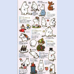 stickers moomin personnages floral animaux portable étudiant téléphone portable ordinateur portable