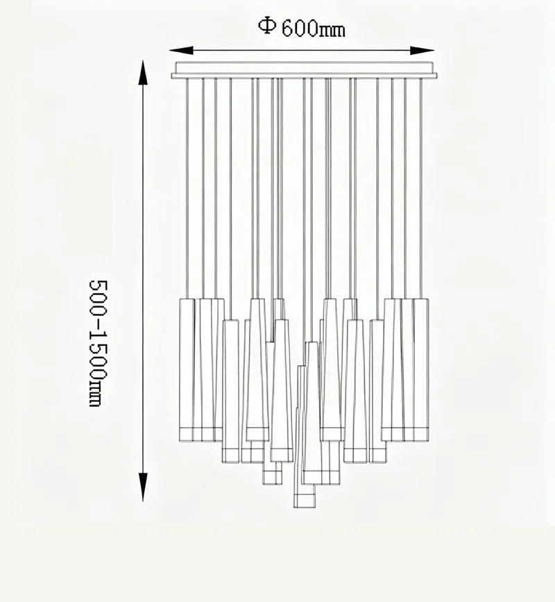 suspension lumineuse bois naturel moderne 12 têtes 90v 260v minimaliste