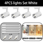 kit spot led rail noir moderne salon magasin éclairage intérieur couleurs