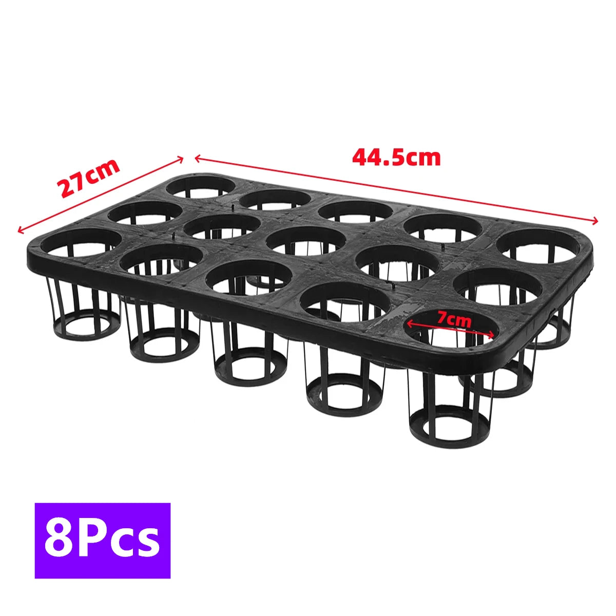 grille culture semis noire 12 trous 15 trous durable réutilisable transporte pots fleurs