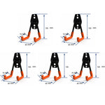 crochet mural moderne noir orange fixations vis chevilles support garage vélos équipements sport