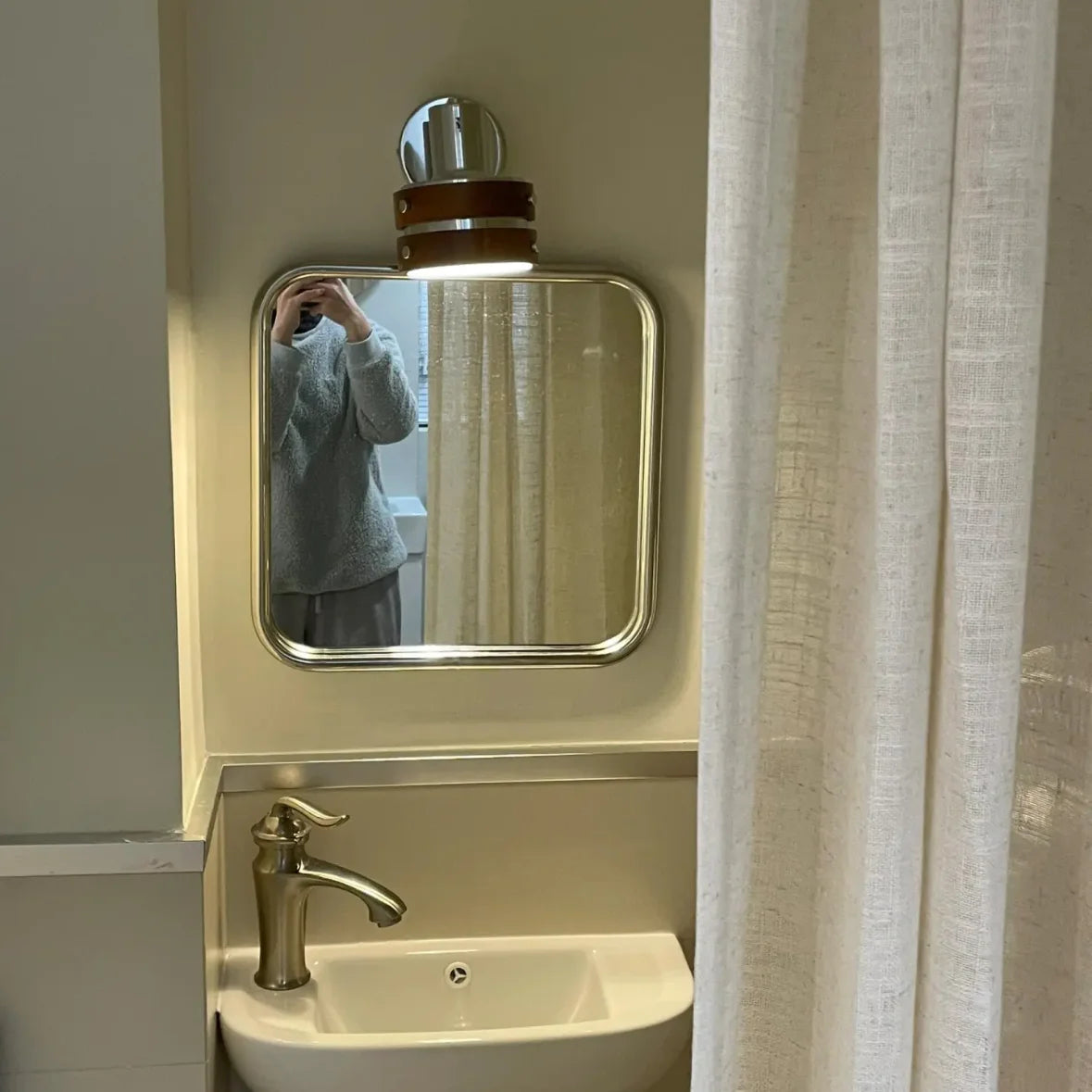 miroir moderne portable vert blanc acier inoxydable carré fixation murale salle bains maquillage decoration