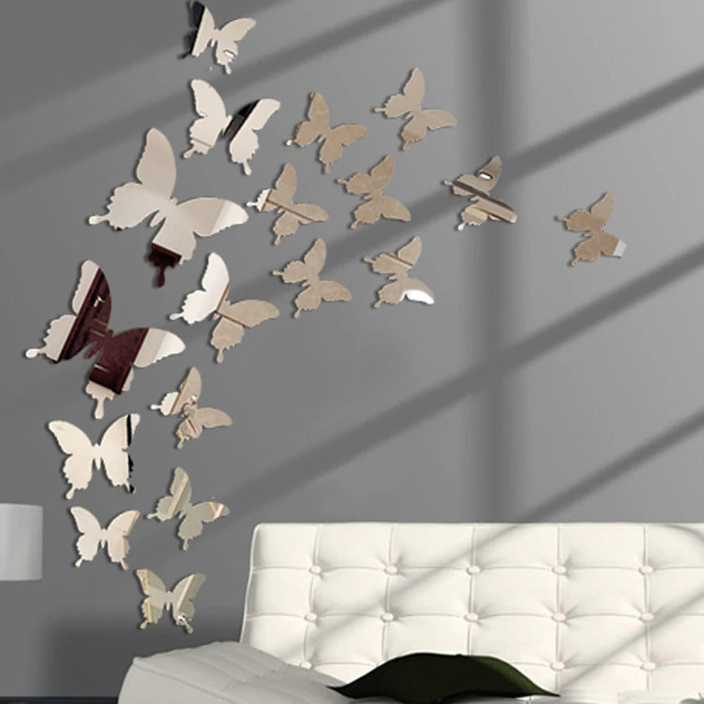 décoration murale papillons 3d autocollants différents minimaliste maison chambre enfants