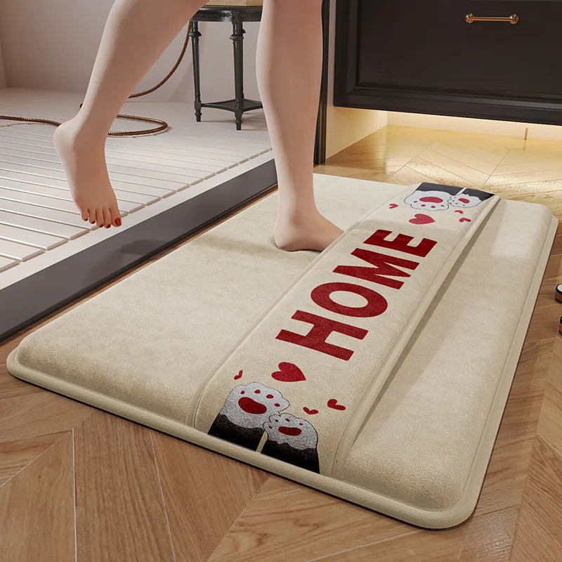 tapis bain gris clair moderne doux antidérapant absorbe eau 40x60cm 50x80cm 60x90cm
