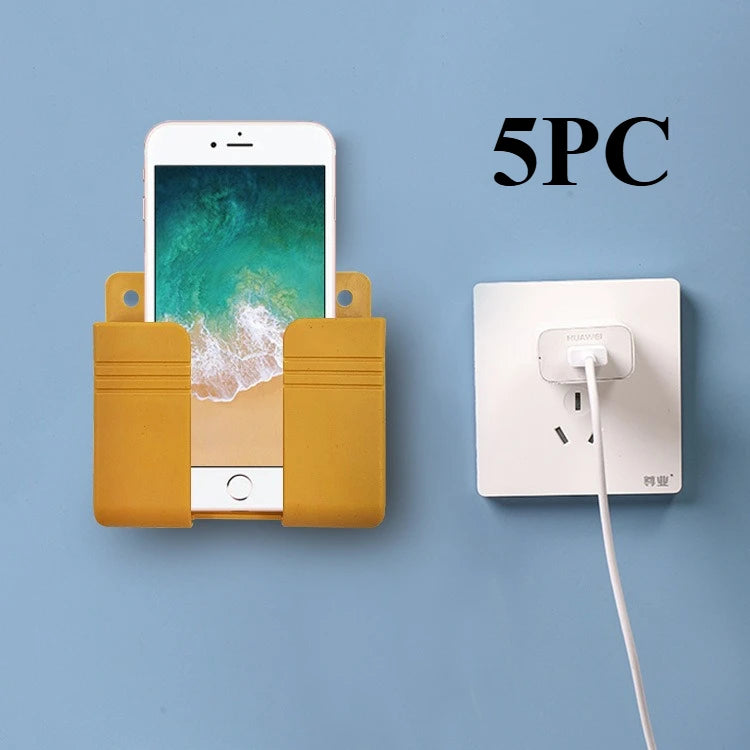 support mural rechargeable smartphones rangement télécommandes boîte adhésive moderne noir blanc