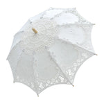 parapluie dentelle blanc vintage élégant poignée bois bleu vert mariage voyage