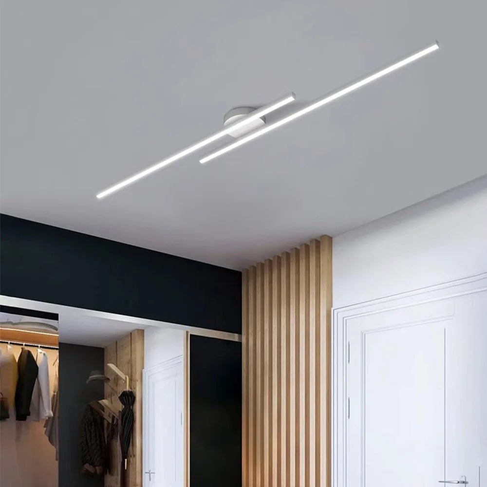lampe led moderne rectangulaire aluminium noir blanc minimalisteintérieur fixation muraleflux lumineux 2492000