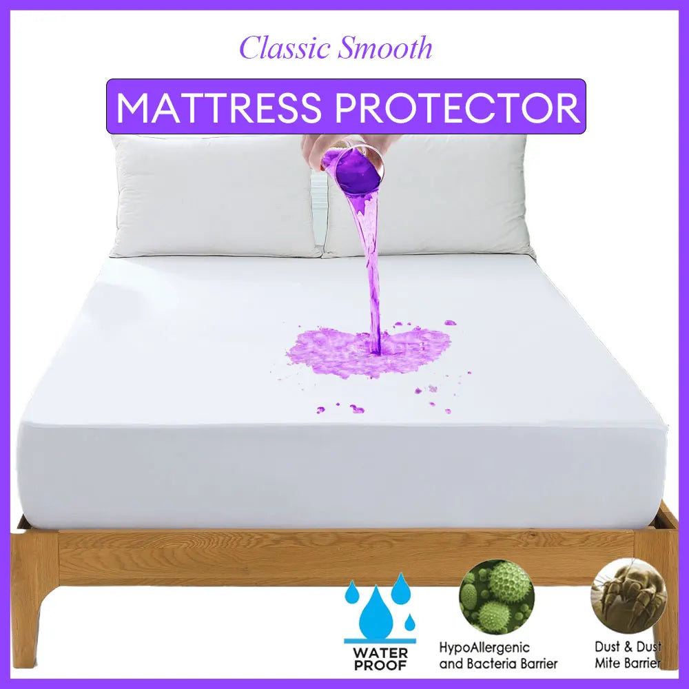 protège matelas blanc anti acariens élastique imperméable 100 polyester simple usage