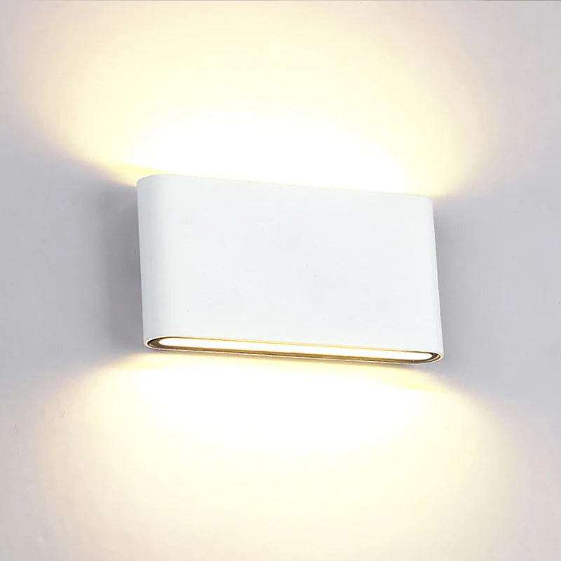 applique murale moderne aluminium gris blanc led étanche ip65 chambre cuisine salle manger