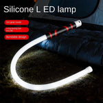 lampe led rechargeable flexible blanc noir rouge rayures modernes 73cm 3modes luminosite