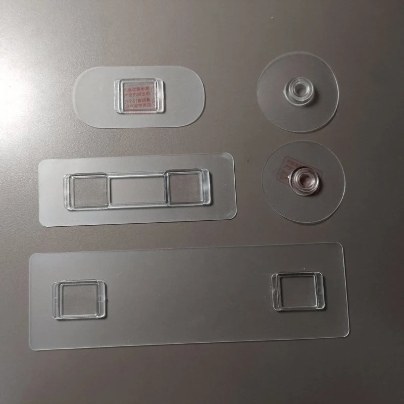 support savon transparent adhésif moderne rectangulaire carrés plastique fixe rangement