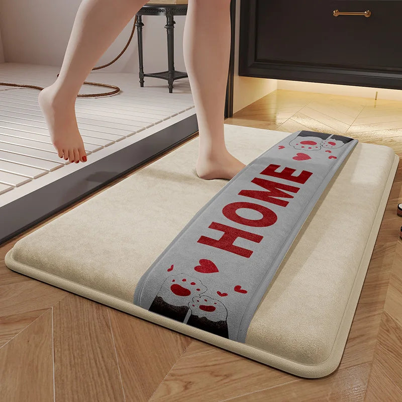 tapis bain gris clair moderne doux antidérapant absorbe eau 40x60cm 50x80cm 60x90cm