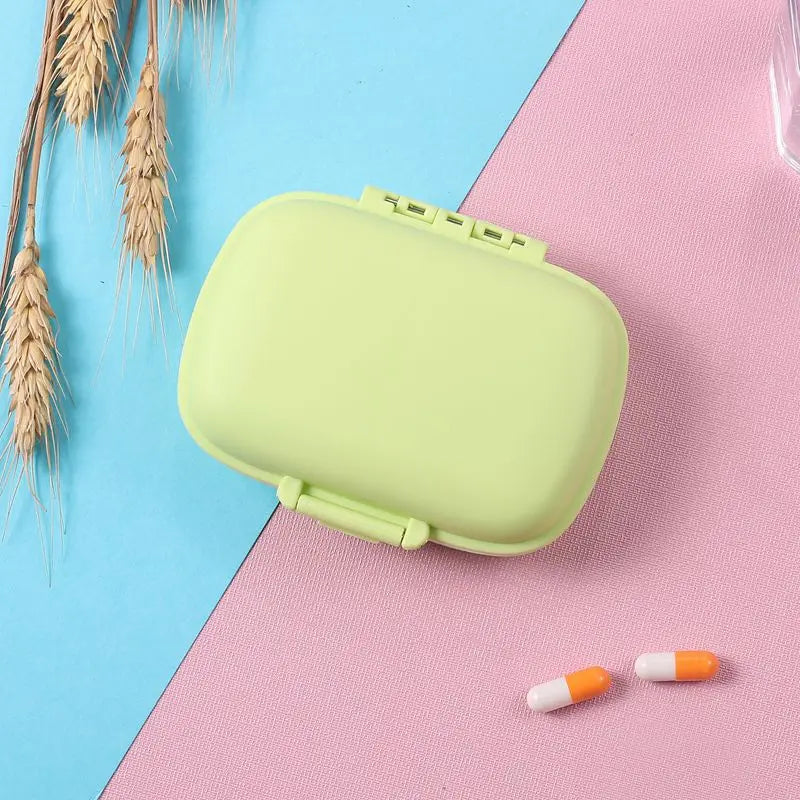 boîte pilules moderne portable compartiments repas jour rangement tablettes plastique mat vert rose bleu