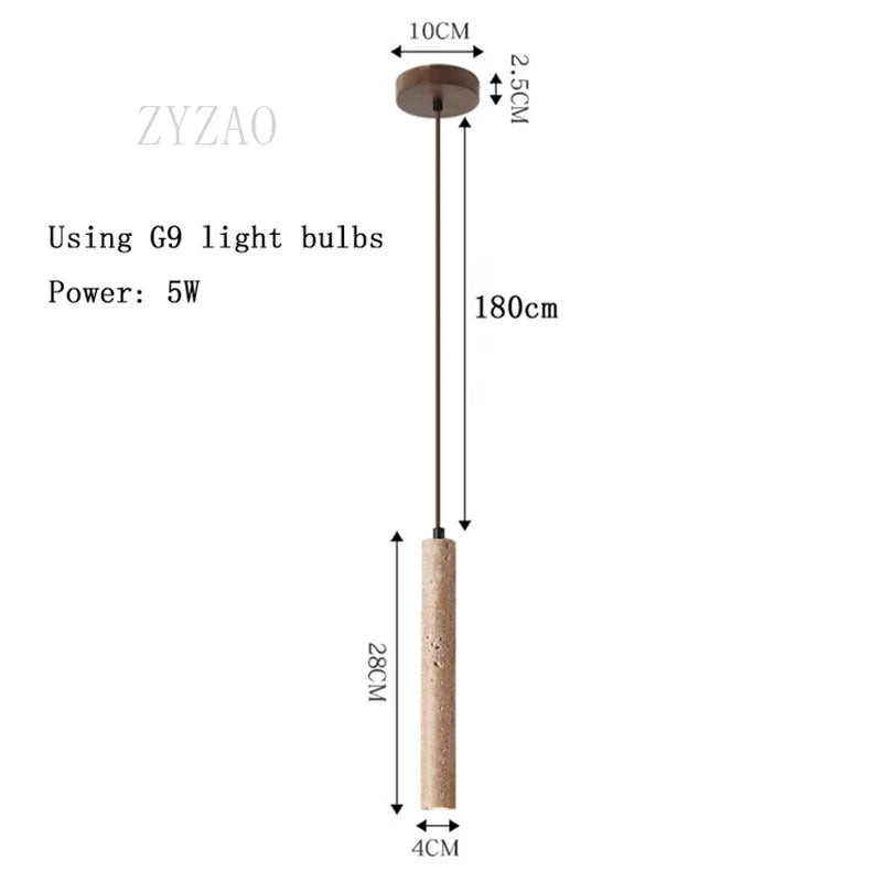 Lampe suspendue moderne minimaliste pierre beige clair texture granulée câble noir pendentif chambre salon