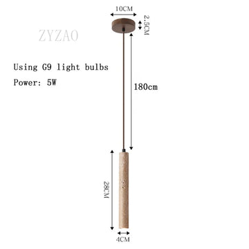Lampe suspendue moderne minimaliste pierre beige clair texture granulée câble noir pendentif chambre salon