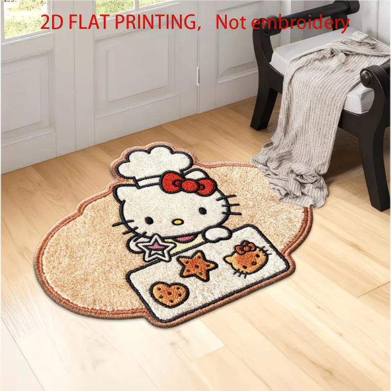 tapis dessin animé hello kitty multicolore antidérapant résistant salle bain maison intelligente couloir