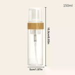 bouteille mousseuse transparente pompe moderne nettoyant visage rechargeable 150ml minimaliste