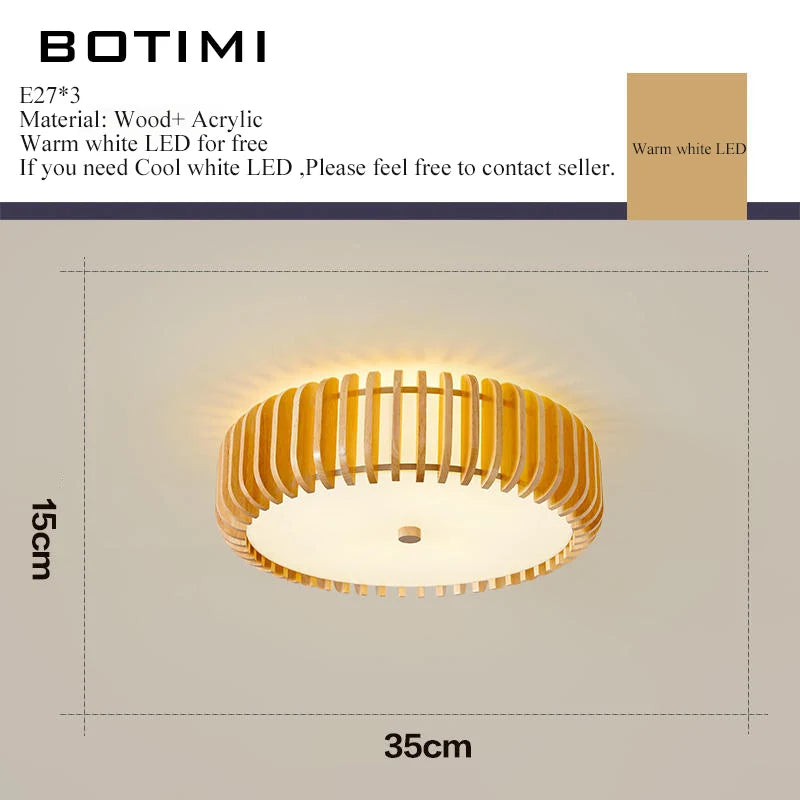 lampe bois naturel moderne rayures horizontales diffuseur opaqué surface éclairage minimaliste led chambre