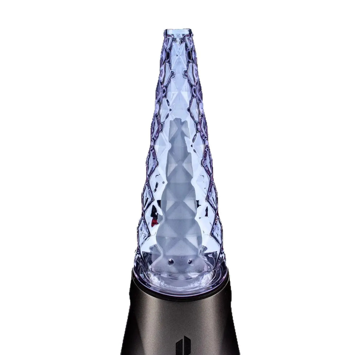 vase verre bleu rose violet texturé moderne facettes
