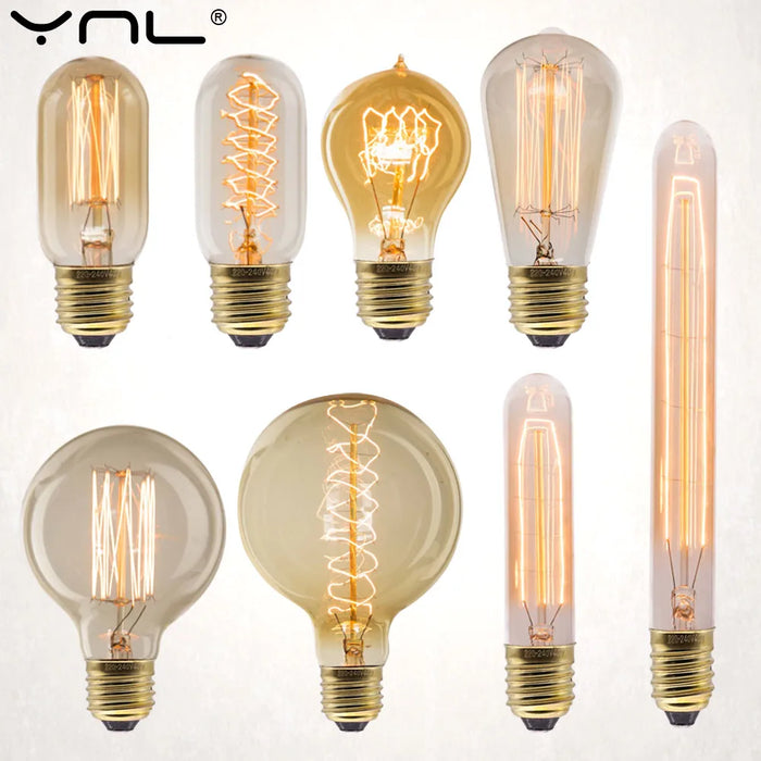 ampoules filament vintage transparentes dorées sphérique conique rétro boîte instructionsUsageIdétique