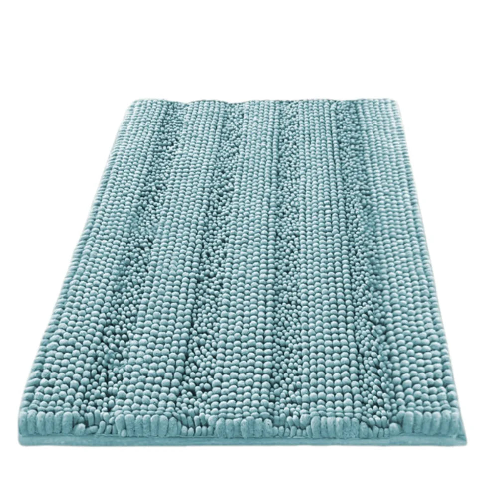 tapis bain antidérapant moderne tissu boules relief beige vert clair gris