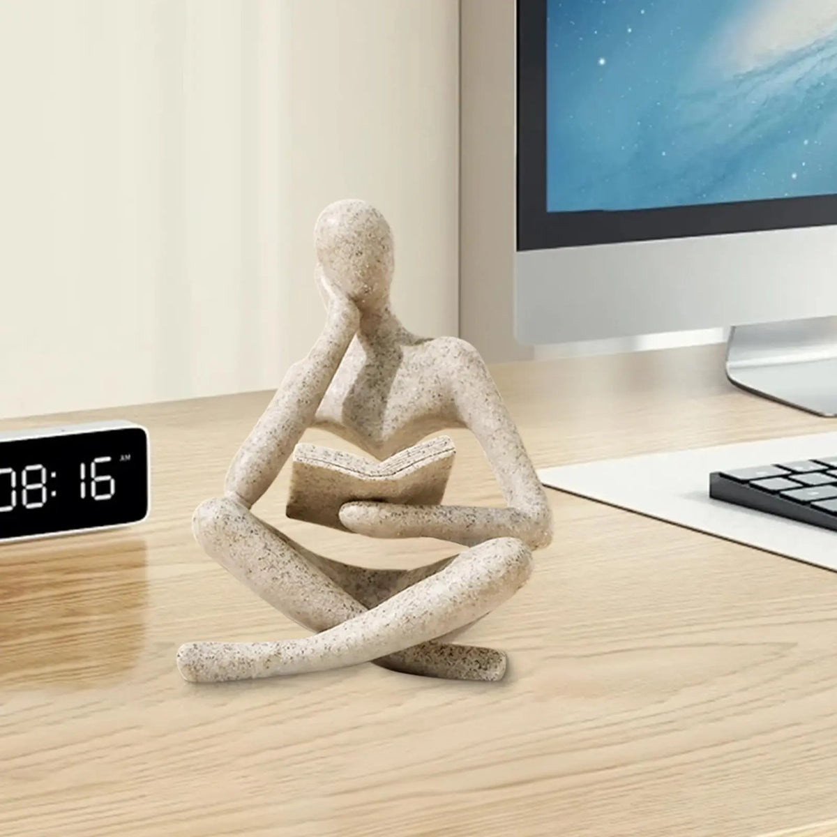 statue dorée résine moderne minimaliste smooth simple étagère décoration maison livre miniature