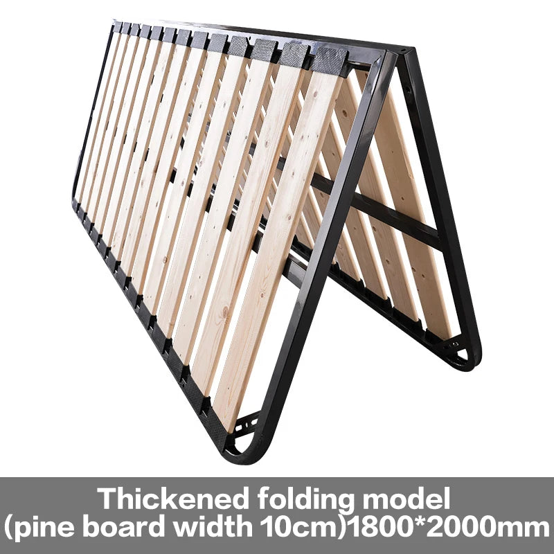 sommier lattes moderne minimaliste 1800mm bois lisse structure métallique pliante fixations métalliques haute charge