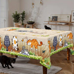 nappe table motif chats papillons floral printemps été moderne réutilisable polyester maison