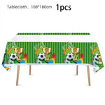 nappes table football motifs ballons trophées buts vert blanc noire anniversaire fête enfantsDecorationNoelSaintValentinRetraiteFamille