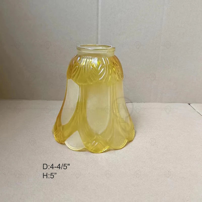 abat jour verre transparent relief floral classique plafonnier luminaire opacité traditionnel fixations invisibles
