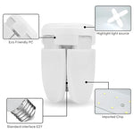 ventilateur led mini pliable blanc moderne 360 degrés 28w 2000 lumens 50000h