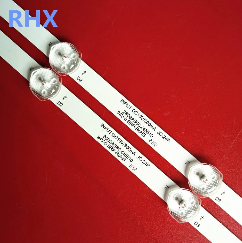 bande led blanc moderne connecteur x2149 indicateurs polarité étiquettes référence 454mm longueur