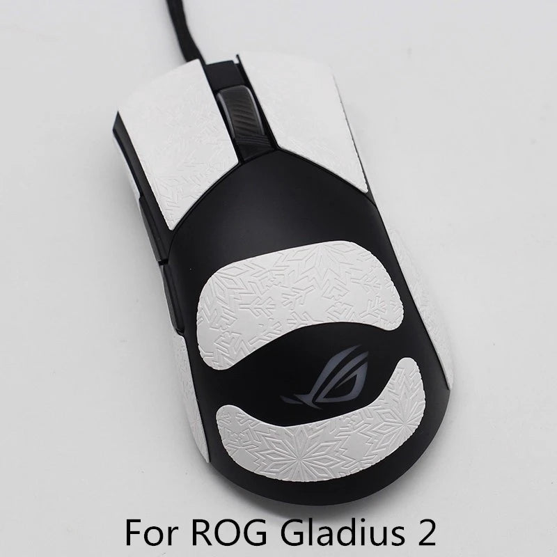 autocollants antiderapants noirs motif geometrique souris gaming rog gladius deux trois
