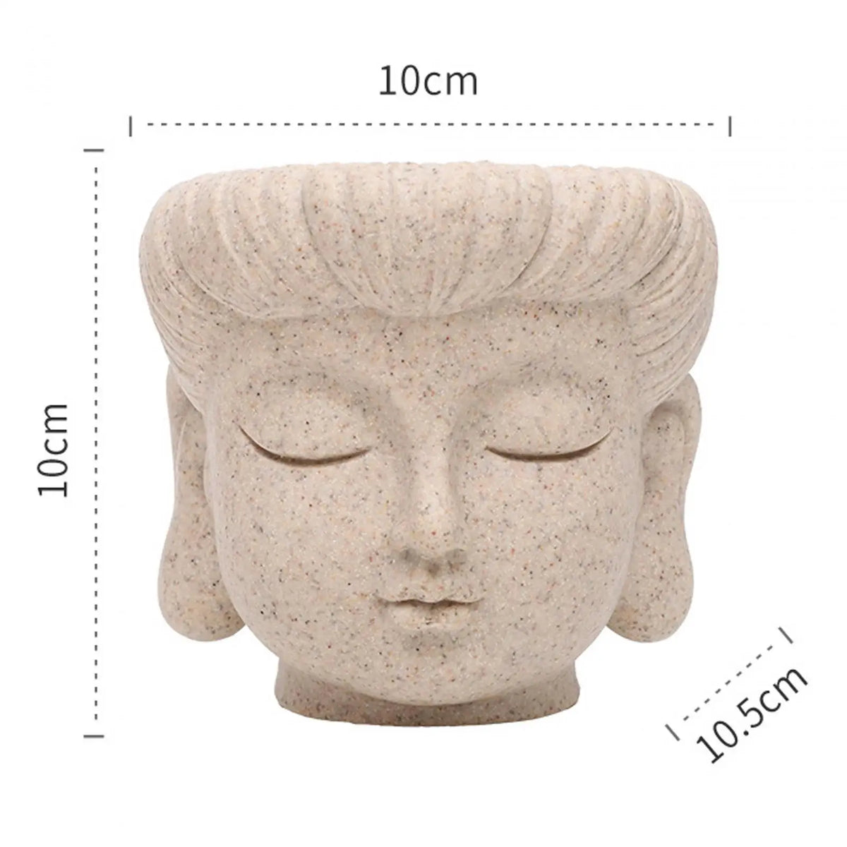 pot fleur résine tête bouddha moderne cache pot intérieur extérieur drainage ornement zen jardin