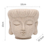 pot fleur résine tête bouddha moderne cache pot intérieur extérieur drainage ornement zen jardin