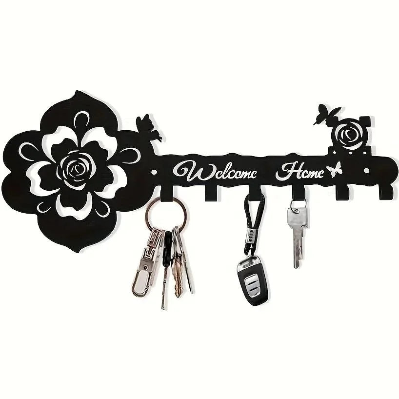 porte clés mural animaux silhouettes moderne vis fixés noir décors rubansiaux clés