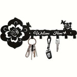 porte clés mural animaux silhouettes moderne vis fixés noir décors rubansiaux clés