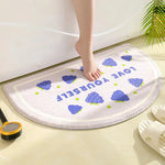 tapis bain floral pastoral absorbant doux antidérapant jaune rouge vert bleu orange blanc enfants