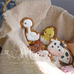 biscuits animaux farmacia dessin animé mouton poulet cochon vache oie cheval
