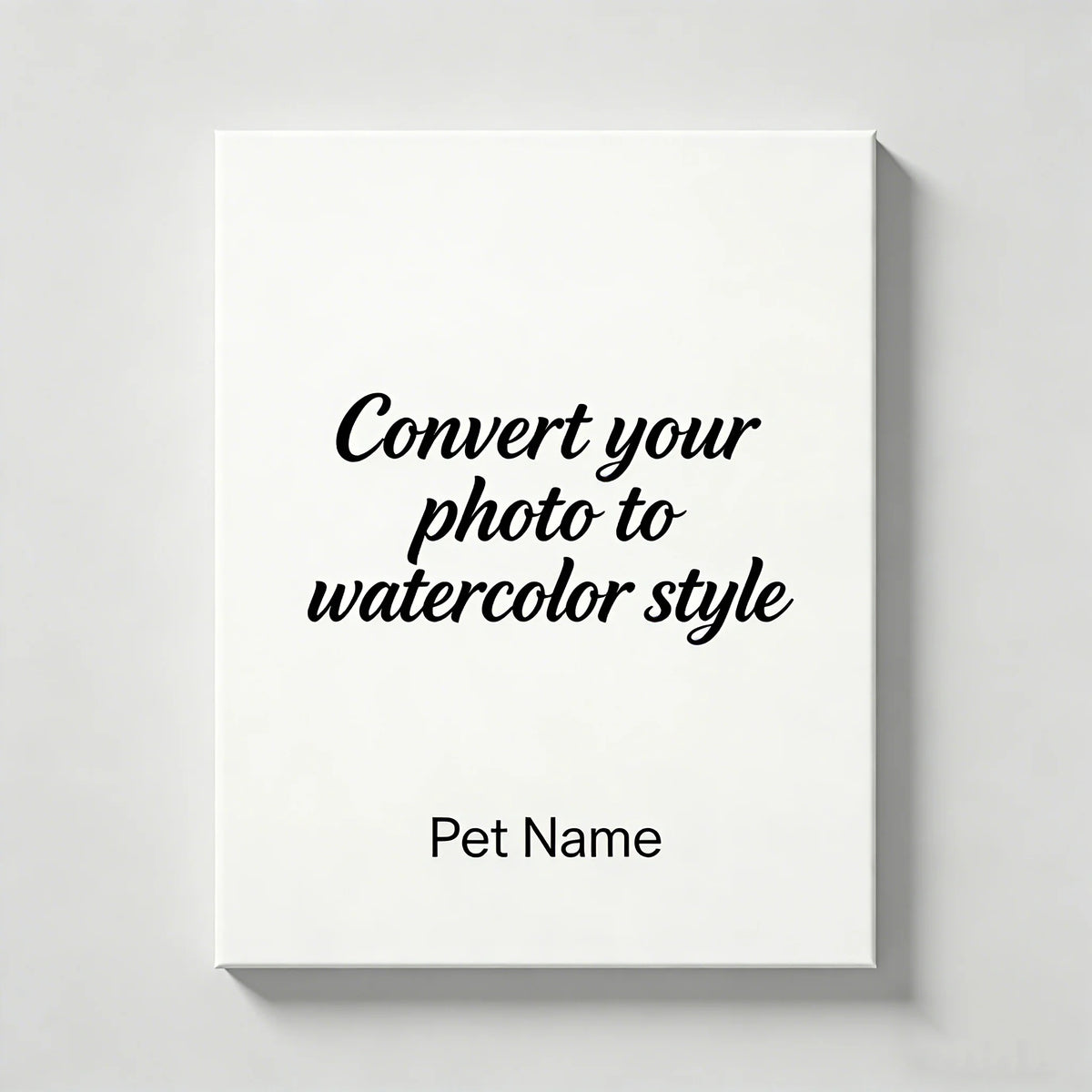 peinture aquarelle chien contemporaine personnalisable cadre noir blanc decoration intérieure cadeau