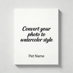 peinture aquarelle chien contemporaine personnalisable cadre noir blanc decoration intérieure cadeau