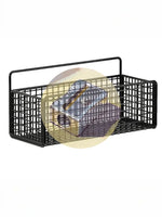 panier rangement noir moderne plastique maille régulière fixation murale étudiant chambre dormir