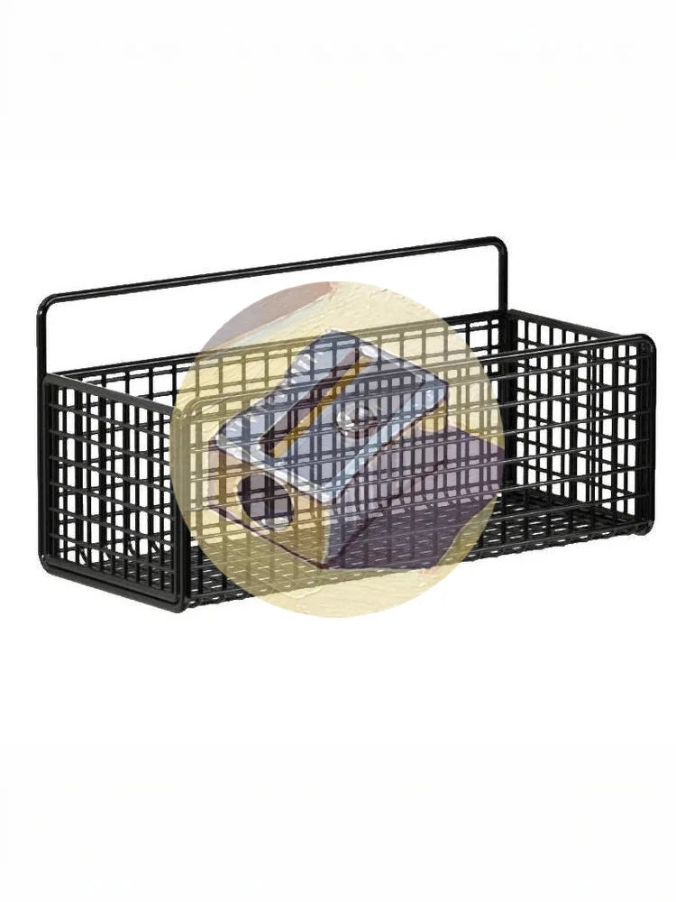 panier rangement noir moderne plastique maille régulière fixation murale étudiant chambre dormir