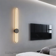 Applique murale LED moderne longue pour salon et chambre - Luminaire design avec variateur de couleur