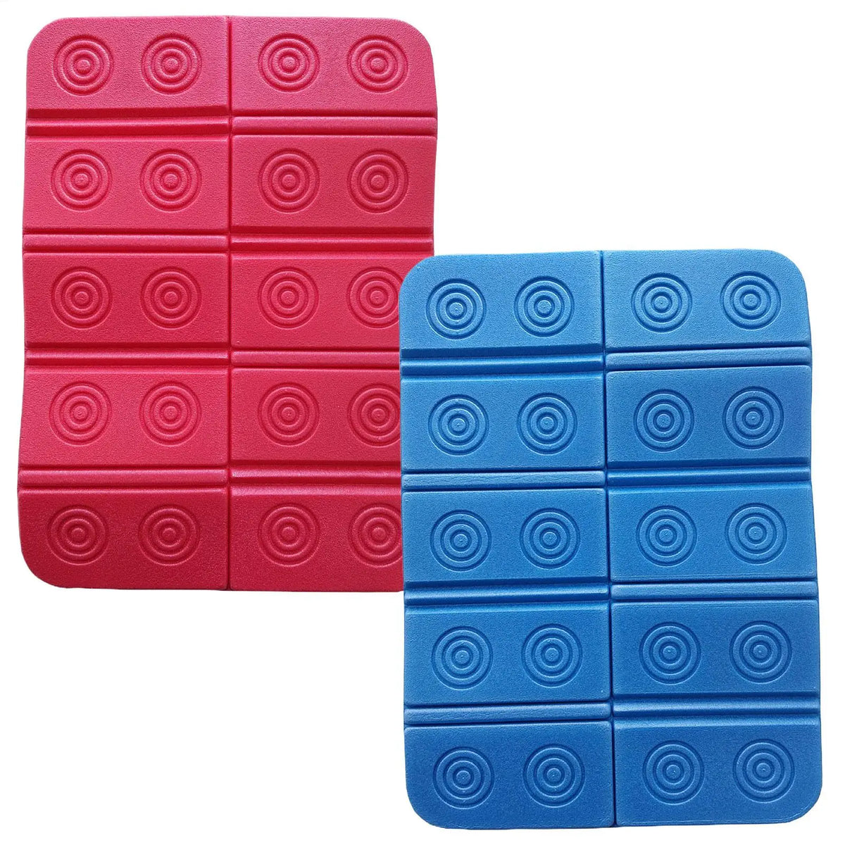 tapis pliable imperméable rouge bleu ronds concentriques moderne bain plage pique nique portable