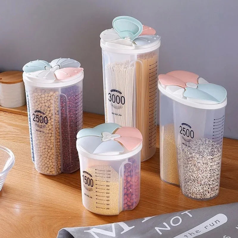 boîtes rangement alimentaire transparentes modernes grilles poignées couvercle mesure
