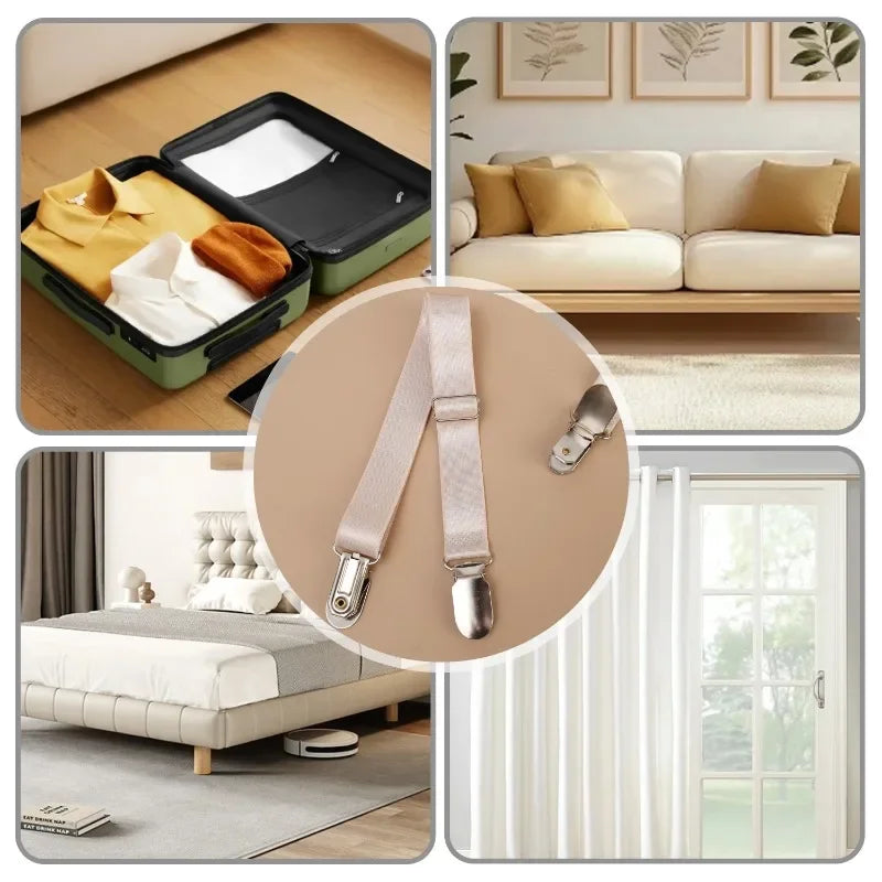 attaches lit clips métalliques couleur noir blanc beige pack 10pcs fixations housse matelas