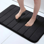tapis bain antidérapant mousse mémoire forme absorbant eau lavable machine violet gris clair moderne