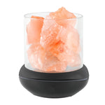 lampe sel himalaya rose moderne veilleuse usb minimaliste atmosphère naturelle granulaire