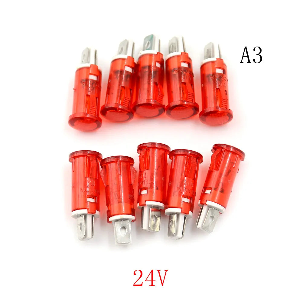 interrupteurs couleur orange vert rouge transparent modernes fixations lumière signalisation